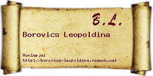 Borovics Leopoldina névjegykártya